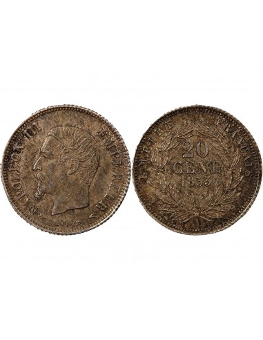 NAPOLEON III - 20 CENTIMES ARGENT 1853 A PARIS