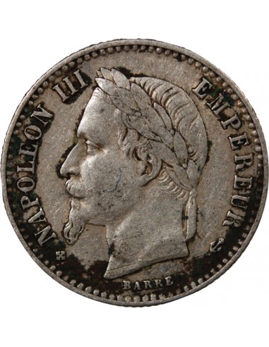 NAPOLEON III - 50 CENTIMES ARGENT 1865 BB STRASBOURG