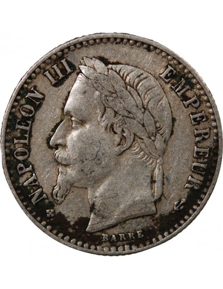 NAPOLEON III - 50 CENTIMES ARGENT 1865 BB STRASBOURG