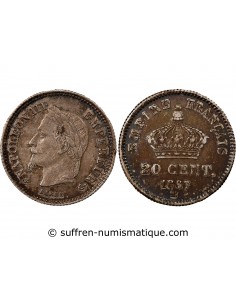 NAPOLEON III - 20 CENTIMES ARGENT 1867 BB STRASBOURG