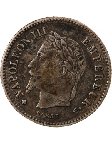 NAPOLEON III - 20 CENTIMES ARGENT 1867 BB STRASBOURG