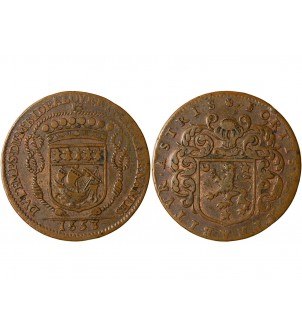 MAIRE DE NANTES - CLAUDE BIDE, SIEUR DE RANZAY JETON﻿ CUIVRE 1653 2