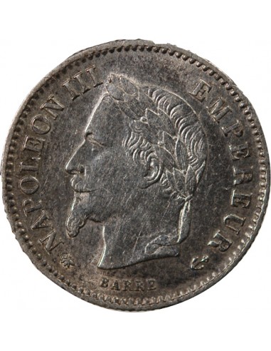 NAPOLEON III - 20 CENTIMES ARGENT 1868 A PARIS