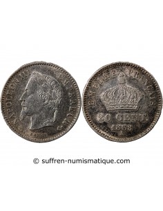 NAPOLEON III - 20 CENTIMES ARGENT 1868 A PARIS