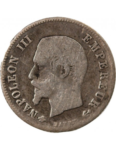 NAPOLEON III - 20 CENTIMES ARGENT 1860 BB STRASBOURG