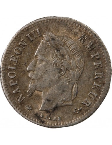 NAPOLEON III - 20 CENTIMES ARGENT 1868 A PARIS