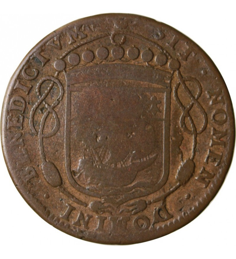 MAIRE DE NANTES - JACQUES HUTEAU JETON﻿ CUIVRE 1659