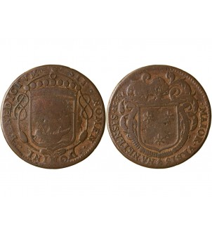 MAIRE DE NANTES - JACQUES HUTEAU JETON﻿ CUIVRE 1659 2