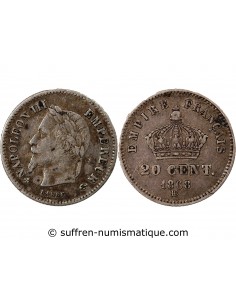 NAPOLEON III - 20 CENTIMES ARGENT 1868 BB STRASBOURG