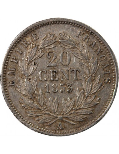NAPOLEON III - 20 CENTIMES ARGENT 1853 A PARIS