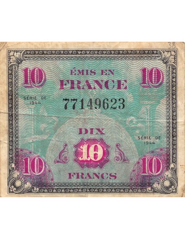IMPRESSION AMERICAINE - 10 FRANCS DRAPEAU Type 1944 - TB