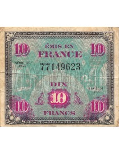 IMPRESSION AMERICAINE - 10 FRANCS DRAPEAU Type 1944 - TB 2