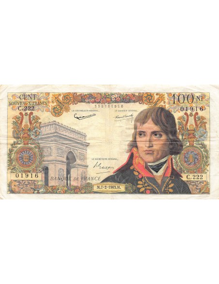 FRANCE, BONAPARTE - 100 NF 07/02/1963 - SÉRIE C.222 - TB+
