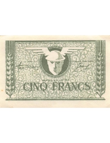 CHAMBRE DE COMMERCE DE PARIS - 5 FRANCS 1940 - SUP+