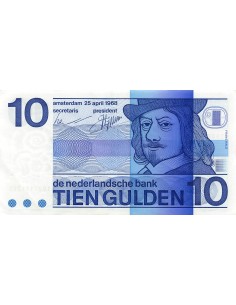 PAYS-BAS, FRANK HALS - 10 GULDEN 25/04/1968 - TTB+ 2