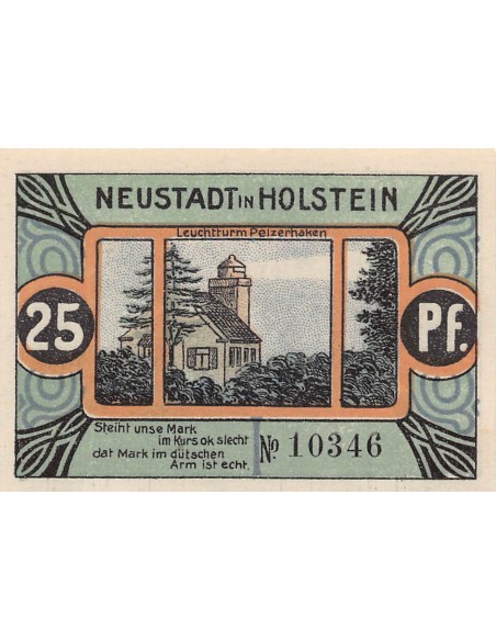 ALLEMAGNE, NEUSTADT IN HOLSTEIN - 25 PFENNIG 1921