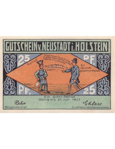 ALLEMAGNE, NEUSTADT IN HOLSTEIN - 25 PFENNIG 1921