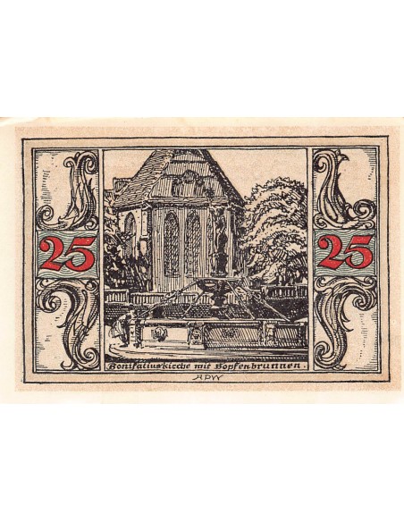 ALLEMAGNE, ARNSTADT - 25 PFENNIG 1921