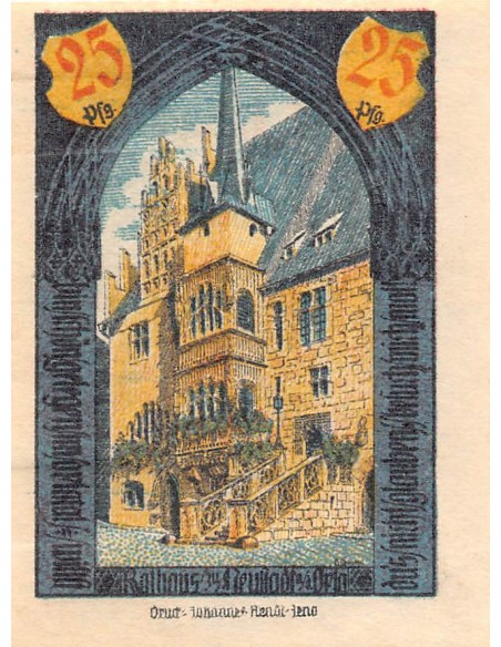 ALLEMAGNE, NEUSTADT AN DER ORLA - 25 PFENNIG 1921