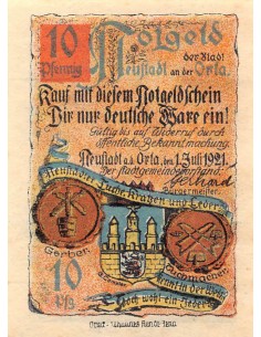 ALLEMAGNE, NEUSTADT AN DER ORLA - 10 PFENNIG 1921 2