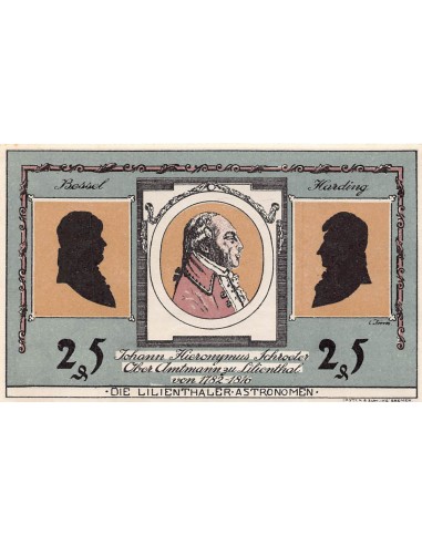 ALLEMAGNE, LILIENTHAL - 25 PFENNIG 1921