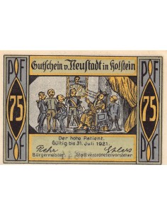 ALLEMAGNE, NEUSTADT IN HOLSTEIN - 75 PFENNIG 1921