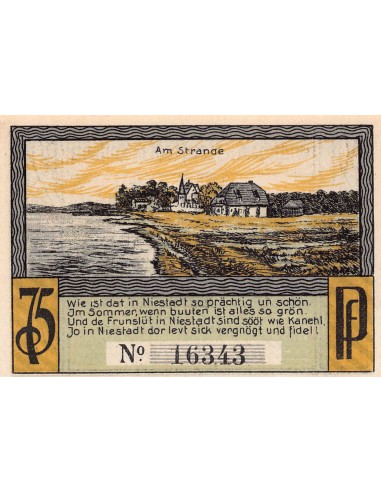 ALLEMAGNE, NEUSTADT IN HOLSTEIN - 75 PFENNIG 1921