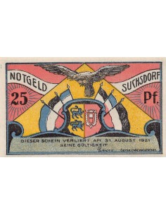 ALLEMAGNE, SUCHSDORF - 25 PFENNIG 1921 2