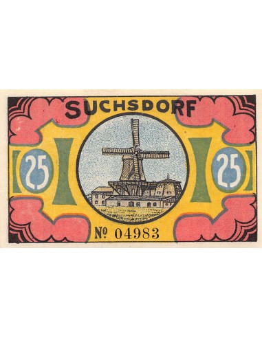 ALLEMAGNE, SUCHSDORF - 25 PFENNIG 1921