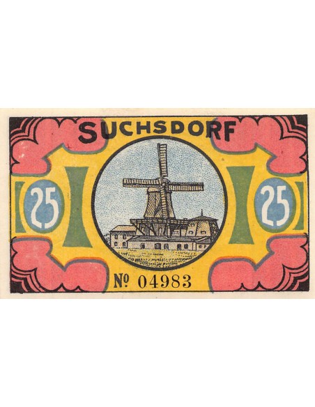 ALLEMAGNE, SUCHSDORF - 25 PFENNIG 1921