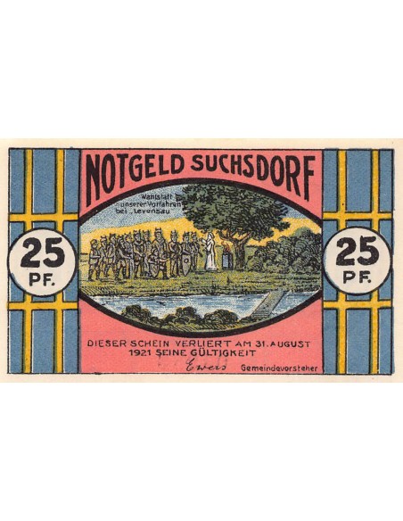 ALLEMAGNE, SUCHSDORF - 25 PFENNIG 1921