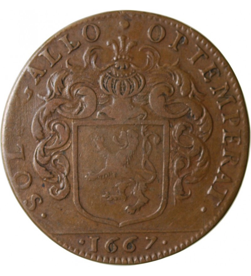 MAIRE DE NANTES - FRANCOIS LORIDO, SIEUR DU MESNIL JETON CUIVRE 1667