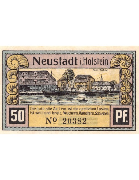 ALLEMAGNE, NEUSTADT IN HOLSTEIN - 50 PFENNIG 1921