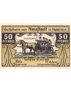 ALLEMAGNE, NEUSTADT IN HOLSTEIN - 50 PFENNIG 1921 2