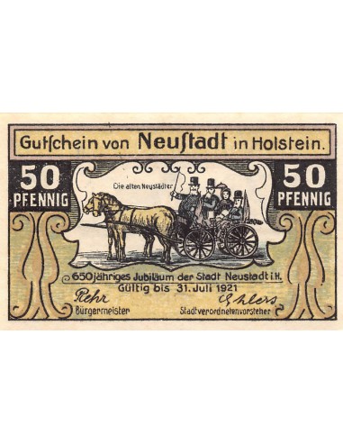ALLEMAGNE, NEUSTADT IN HOLSTEIN - 50 PFENNIG 1921