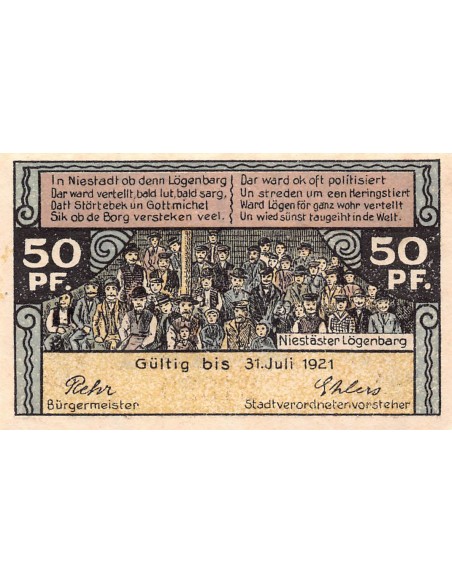 ALLEMAGNE, NEUSTADT IN HOLSTEIN - 50 PFENNIG 1921