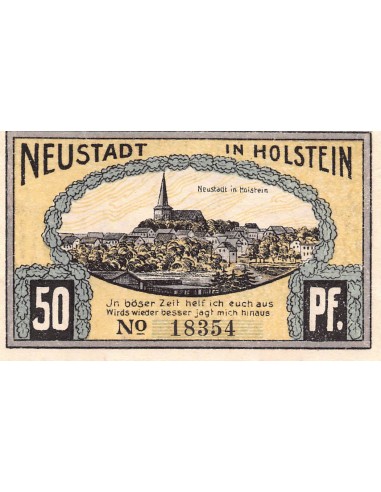 ALLEMAGNE, NEUSTADT IN HOLSTEIN - 50 PFENNIG 1921