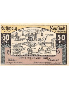 ALLEMAGNE, NEUSTADT IN HOLSTEIN - 50 PFENNIG 1921 2