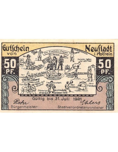 ALLEMAGNE, NEUSTADT IN HOLSTEIN - 50 PFENNIG 1921