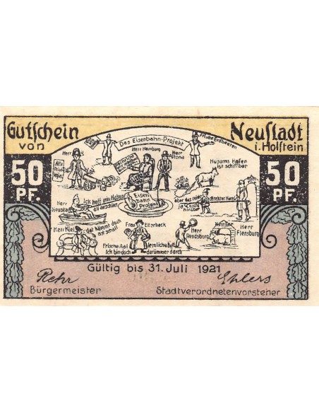 ALLEMAGNE, NEUSTADT IN HOLSTEIN - 50 PFENNIG 1921