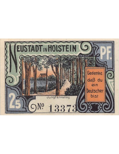 ALLEMAGNE, NEUSTADT IN HOLSTEIN - 25 PFENNIG 1921