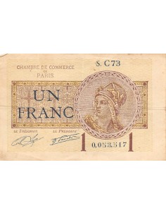 CHAMBRE DE COMMERCE DE PARIS - 1 FRANC 1919 / 1922 2