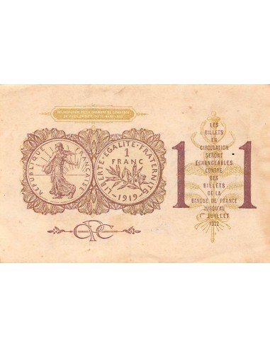CHAMBRE DE COMMERCE DE PARIS - 1 FRANC 1919 / 1922