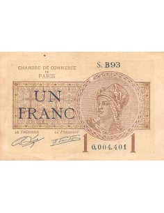 CHAMBRE DE COMMERCE DE PARIS - 1 FRANC 1919 / 1922 2