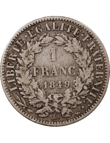 CERES ﻿- 1 FRANC ARGENT 1849 A PARIS