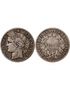 CERES ﻿- 1 FRANC ARGENT 1849 A PARIS 2