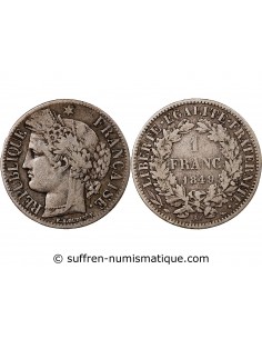 CERES ﻿- 1 FRANC ARGENT 1849 A PARIS