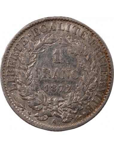 CERES ﻿- 1 FRANC ARGENT 1872 A PARIS