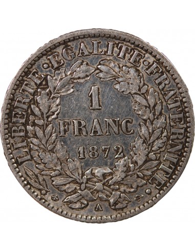 CERES ﻿- 1 FRANC ARGENT 1872 A PARIS