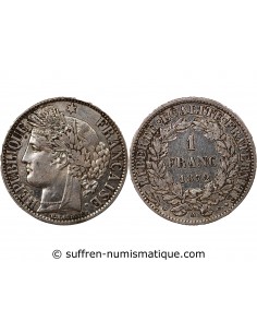 CERES ﻿- 1 FRANC ARGENT 1872 A PARIS